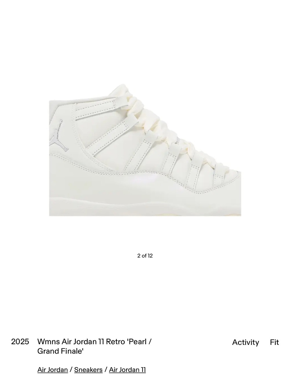 Jordan Air Jordan 11 Retro in Pearl White and Cream